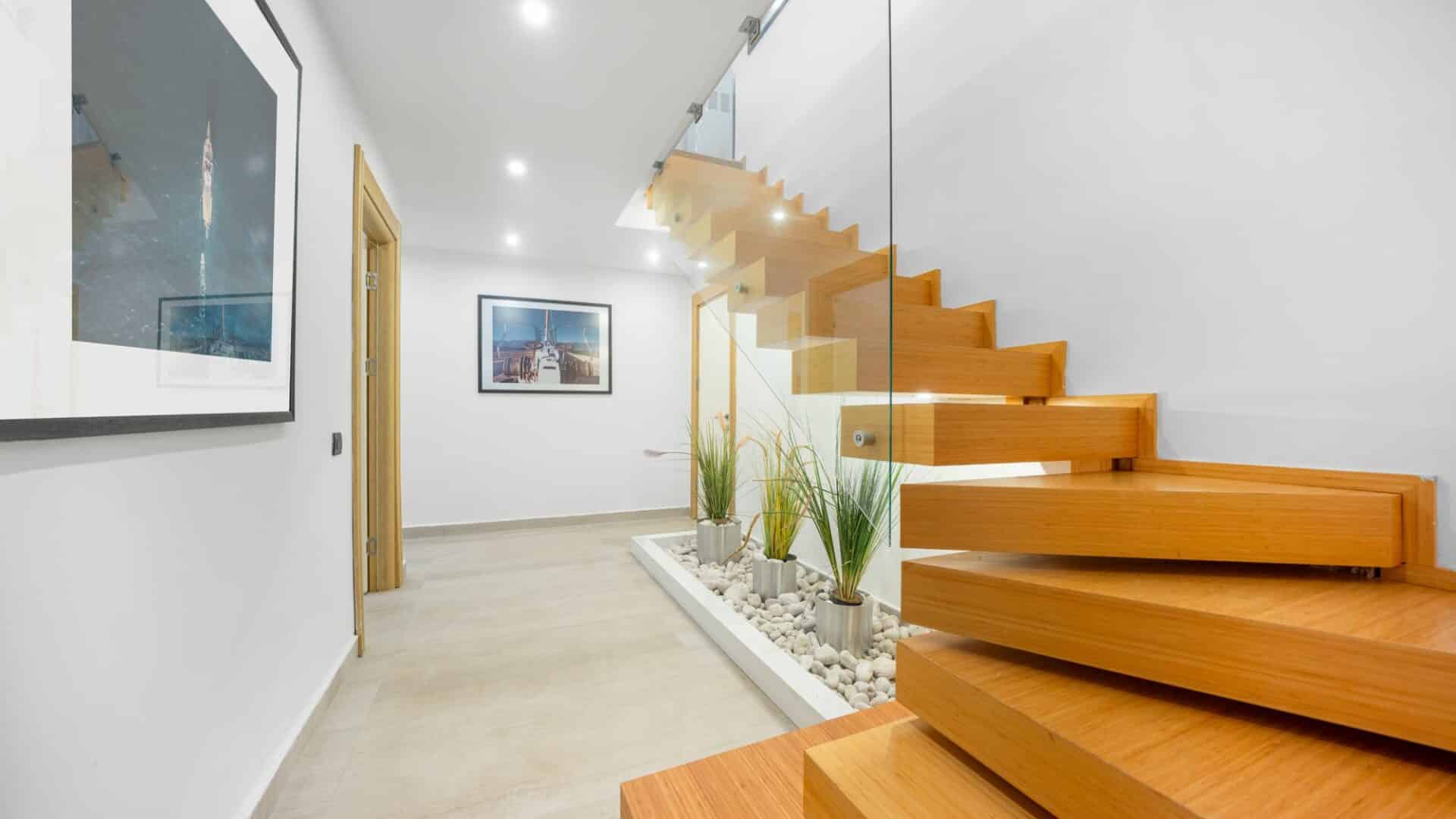 Villa Naz modern interiors staircase from ground floor to first floor