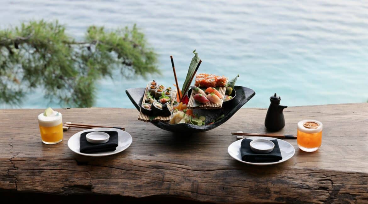 Asian cuisine with sea views