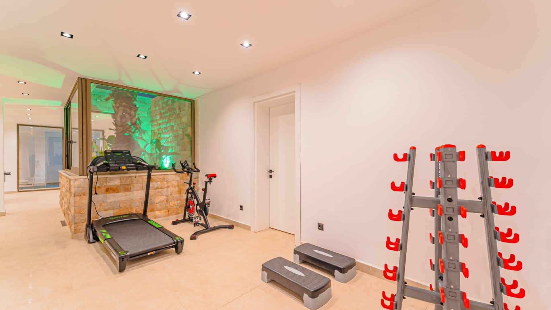 Villa Nobles Rox games room and gym equipment 3