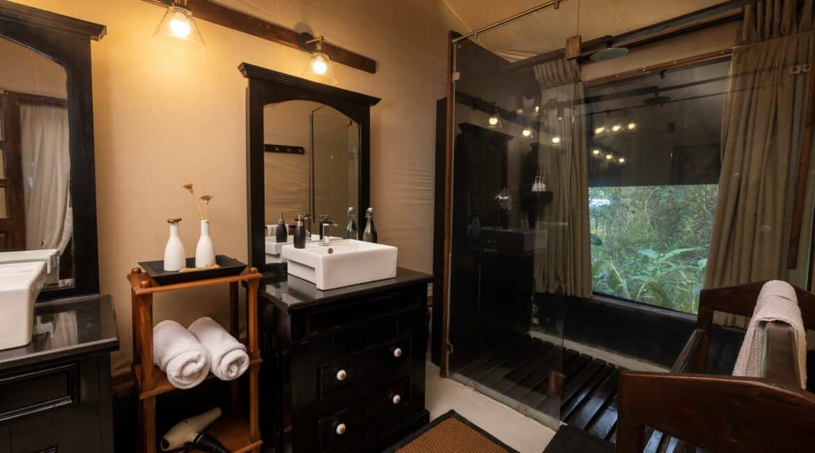 Leopard Trails Suites en suite shower room