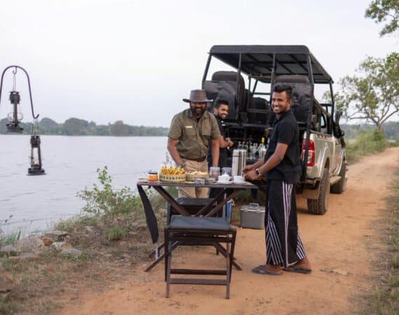 Leopard Trails Wilpattu National Park – Breakfast served during a game drive, combining wilderness adventure with thoughtful hospitality