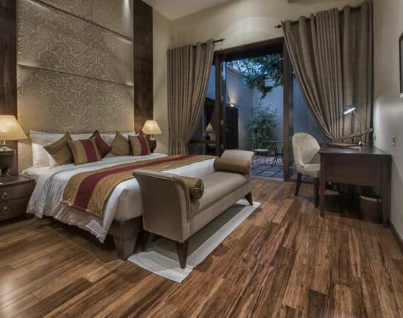 Luxury Park Suite bedroom at The Residence, Colombo, Sri Lanka – a serene blend of contemporary comfort and colonial charm in the heart of the city