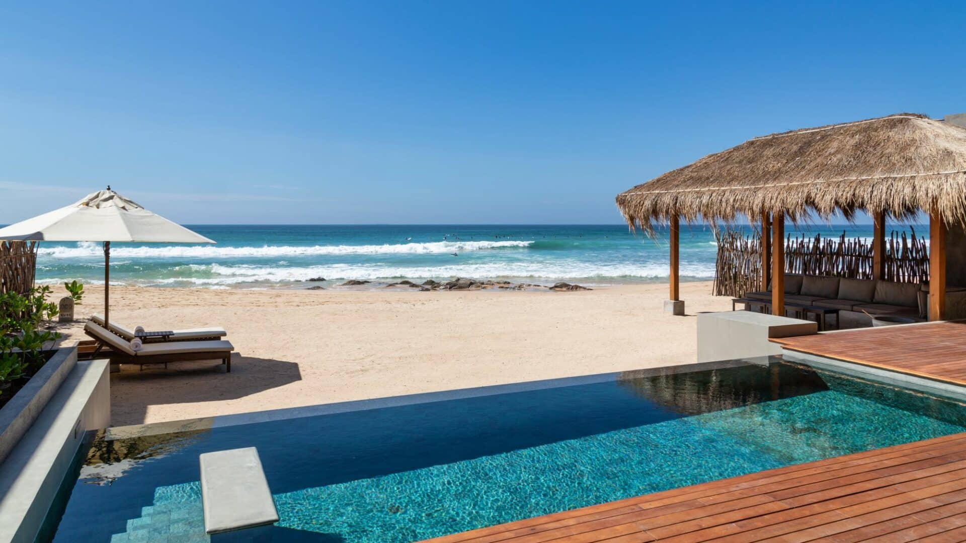 The Six powder soft sand sea facing pool