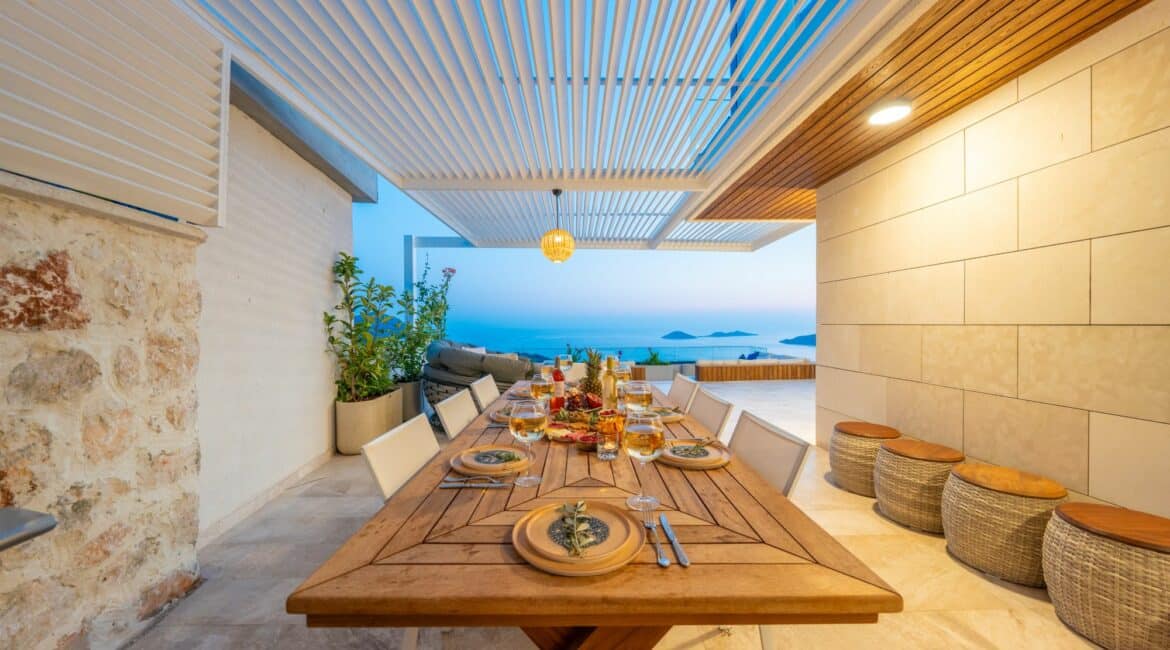 Villa Anatolia 2 Kalkan alfresco dining terrace