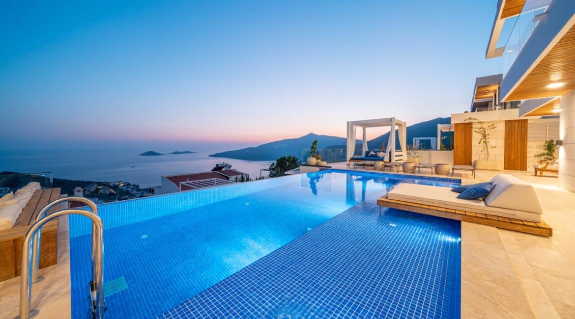 Villa Anatolia 2 Kalkan stunning views at dusk