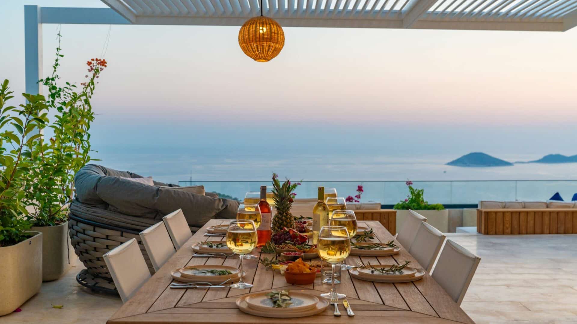 Villa Anatolia 2 uninterrupted sea views from the alfresco dining terrace