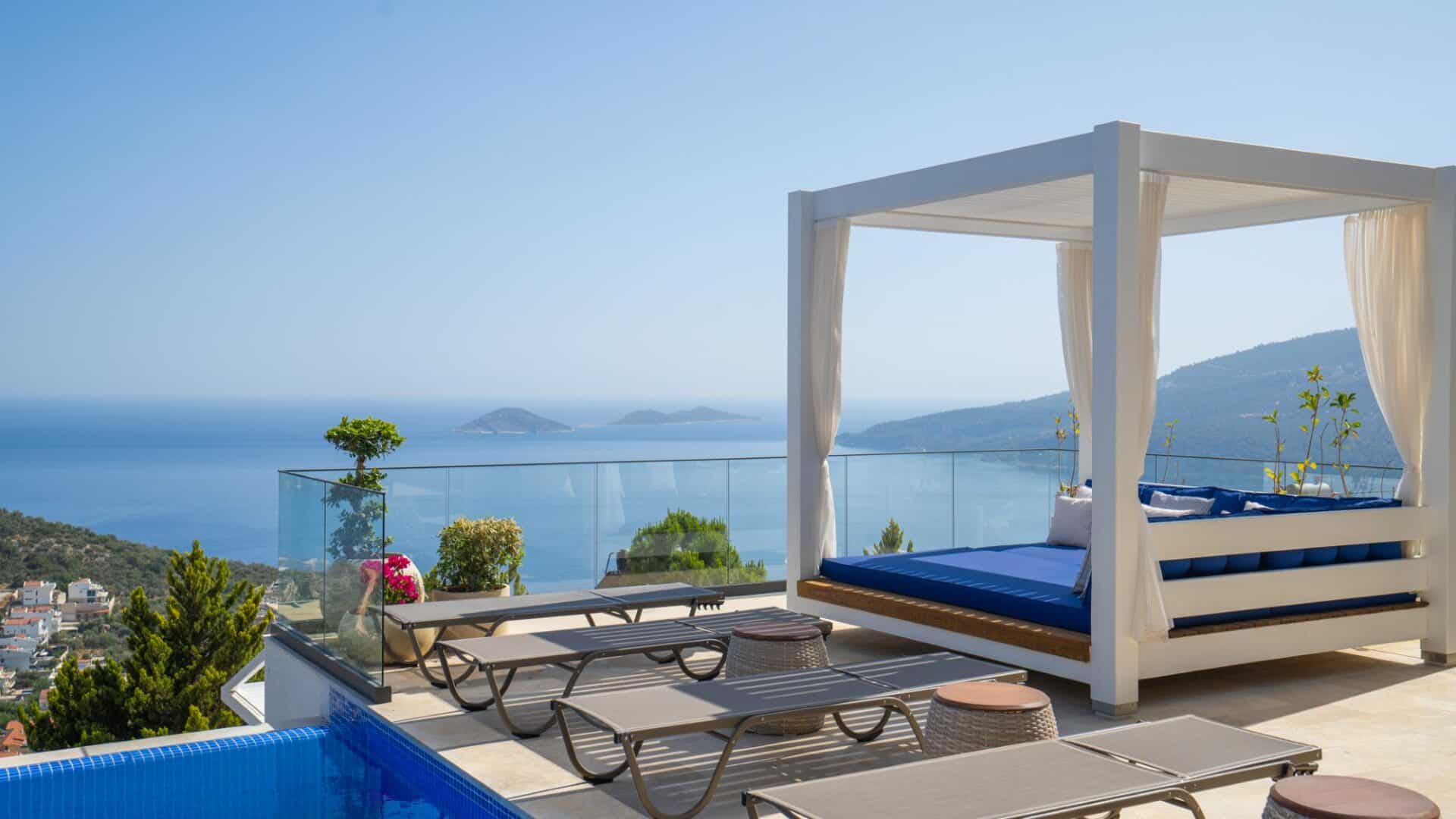 Villa Anatolia 3 Kalkan swimming pool and day cabana