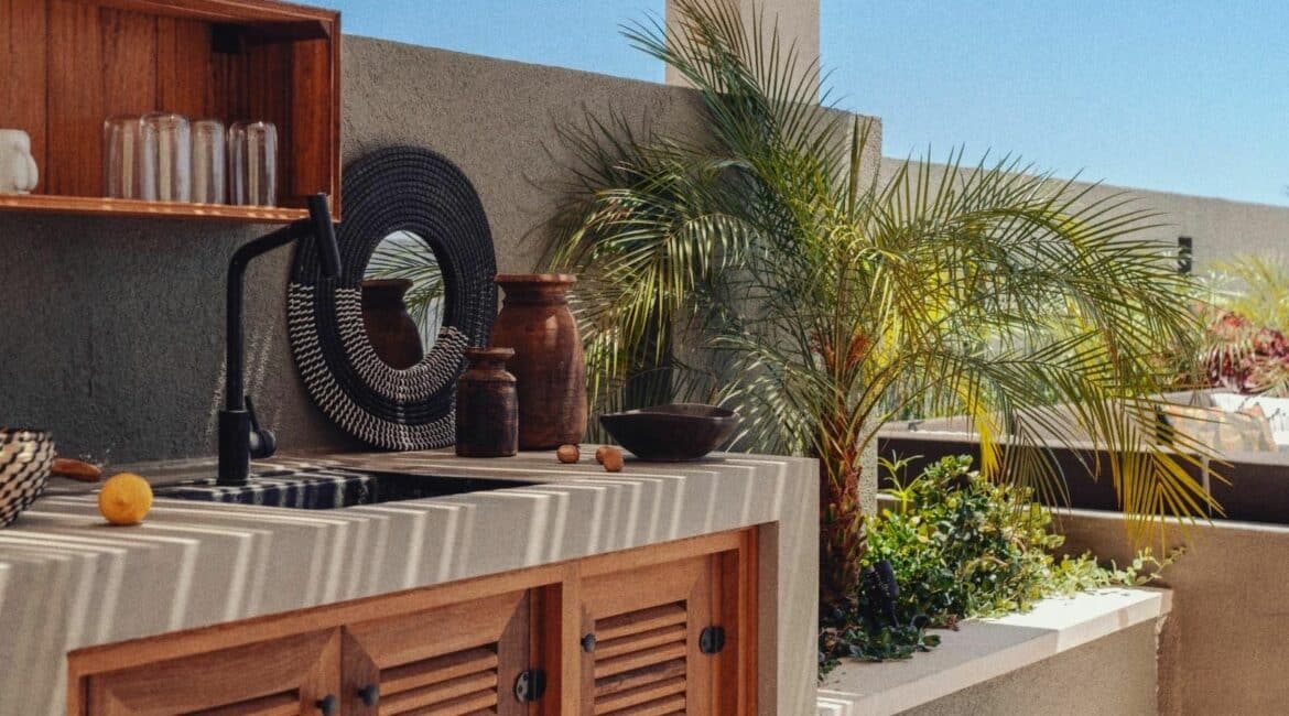 Villa Ayse Kalamar Bay alfresco kitchenette