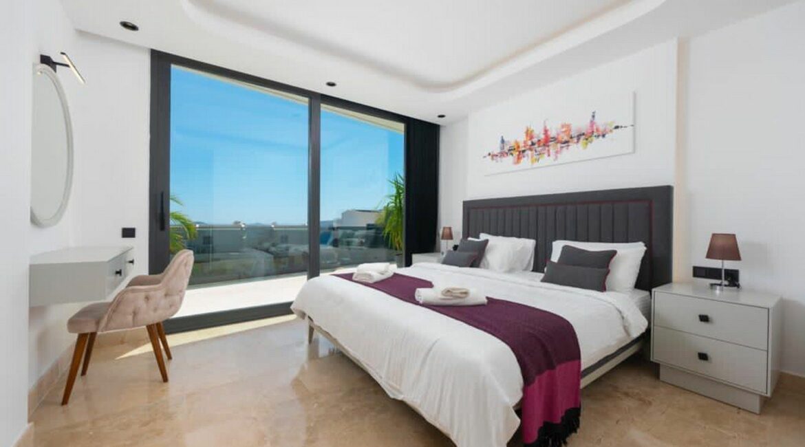 Villa Ayse Kalamar Bay comfy bed and whitewashed interiors