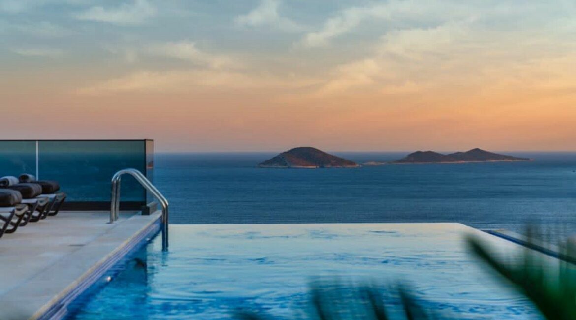 Villa Ayse Kalamar Bay sunset pool views