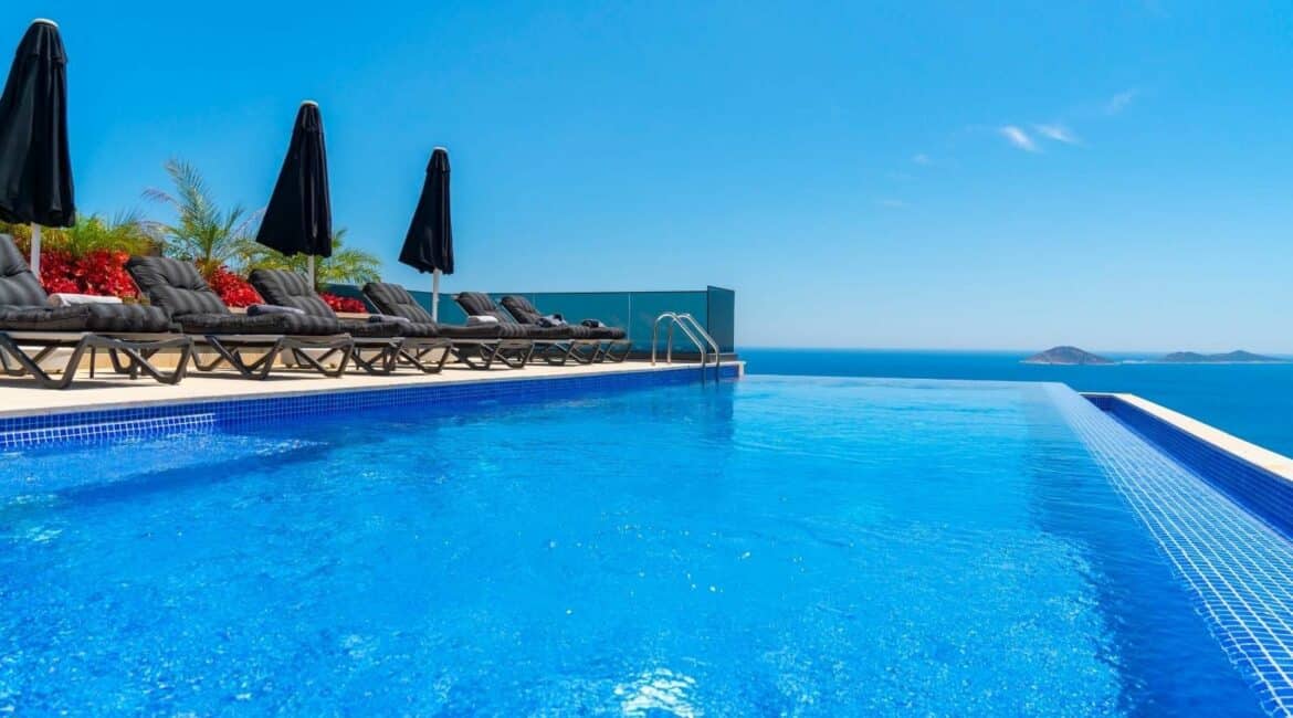 Villa Ayse Kalamar Bay swimming pool sea views and blue skies