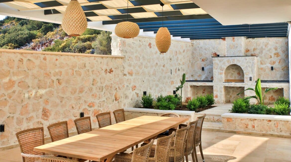 Villa Beverley Hills Kalkan alfresco dining area