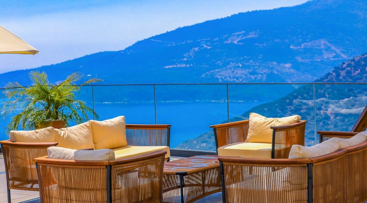 Villa Escala sea views from the alfresco sitting area