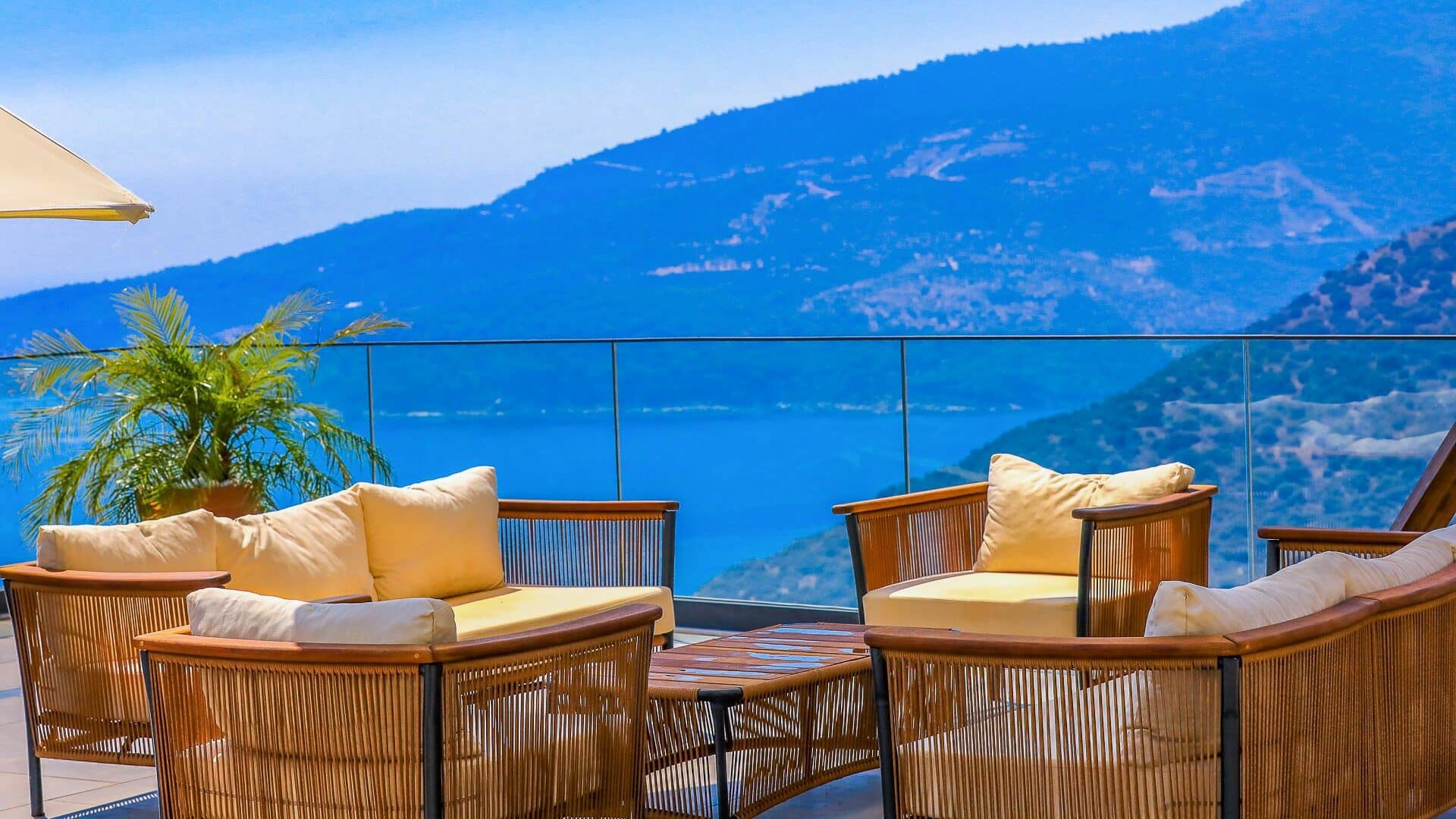 Villa Escala sea views from the alfresco sitting area