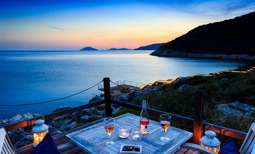 Villa Guney Exclusive in Kalkan golden hour