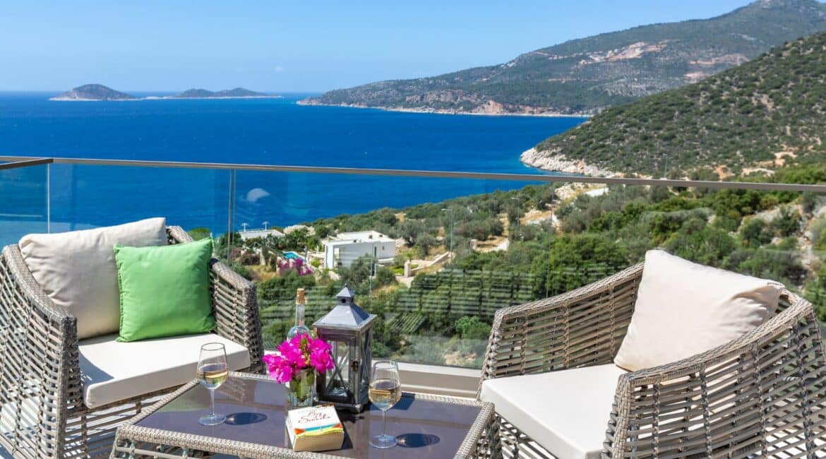 Villa Korsan Kalkan beautiful terraces with sea views