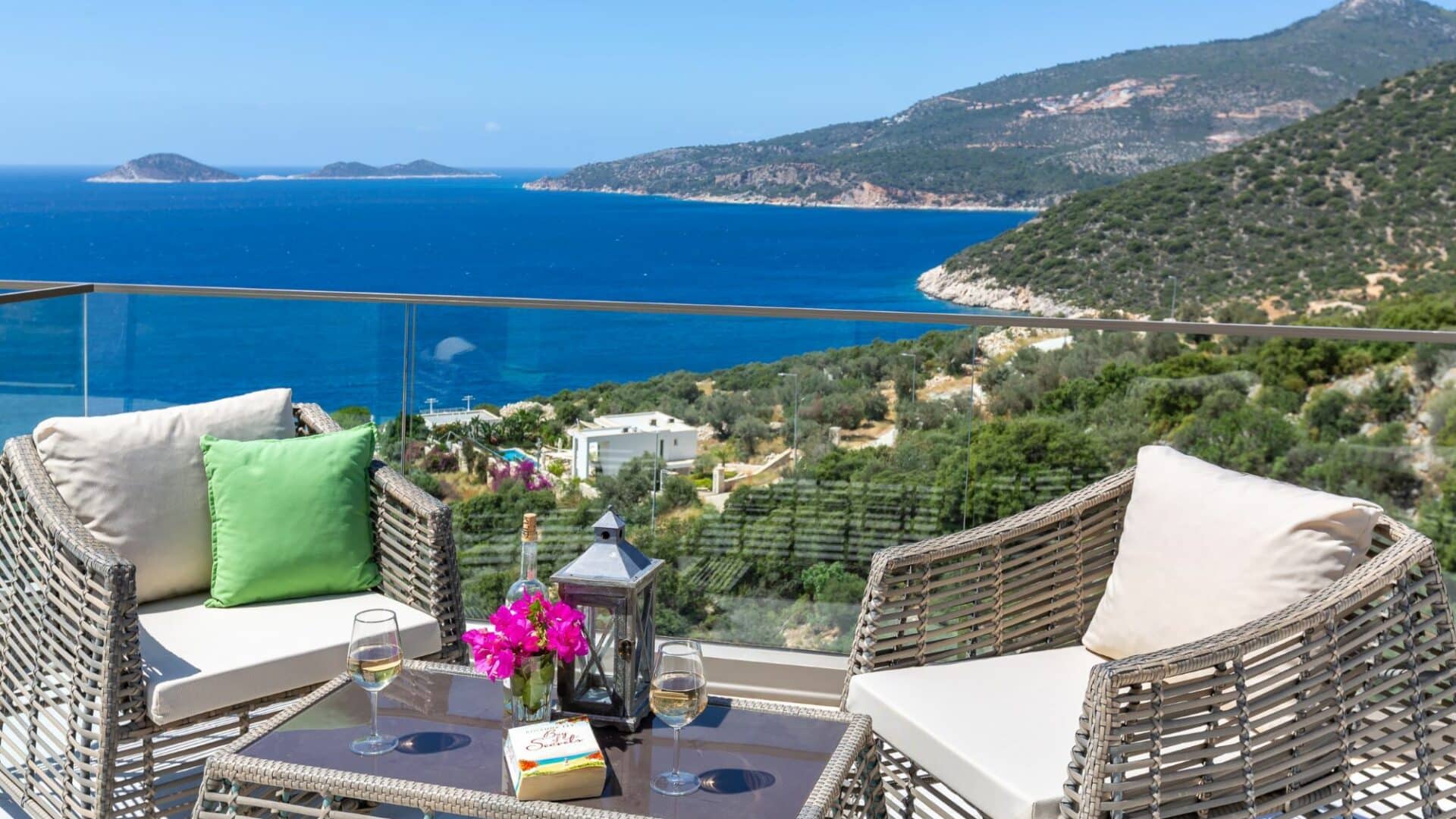 Villa Korsan Kalkan beautiful terraces with sea views