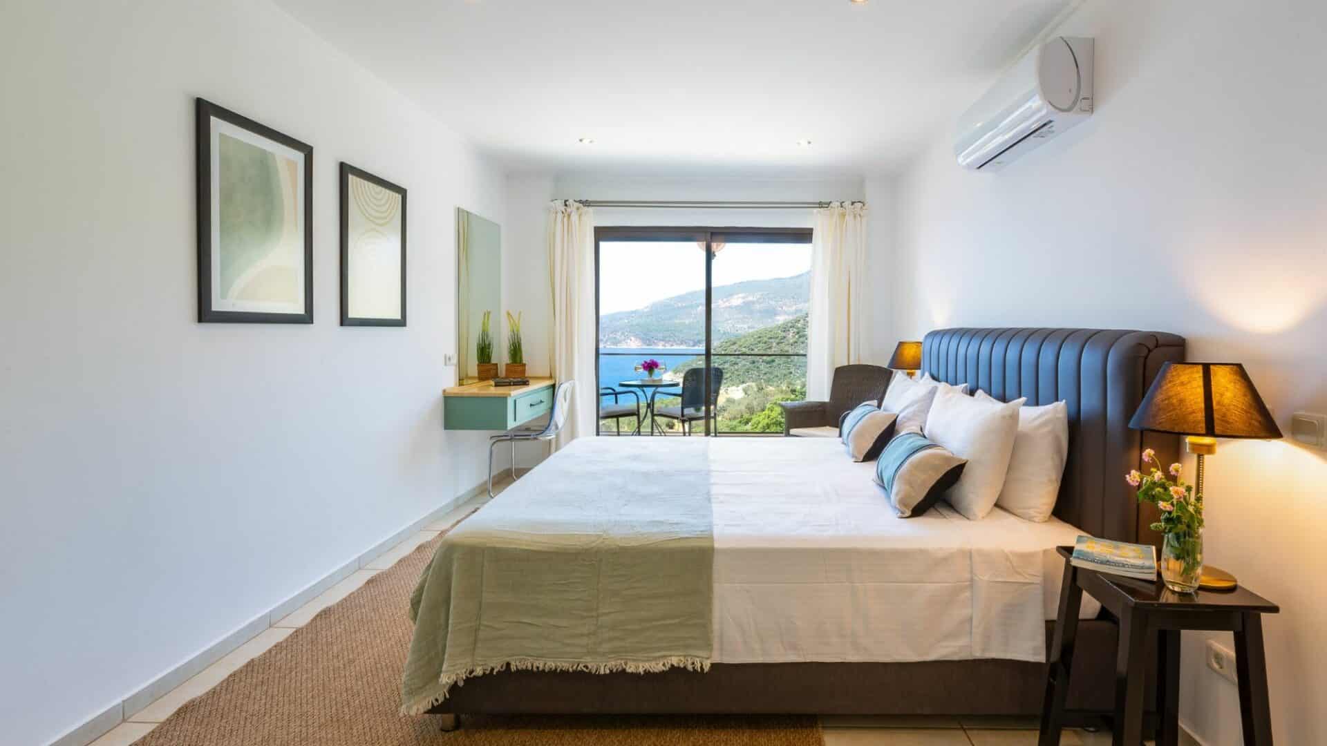 Villa Korsan Kalkan large double bedroom spacious interior