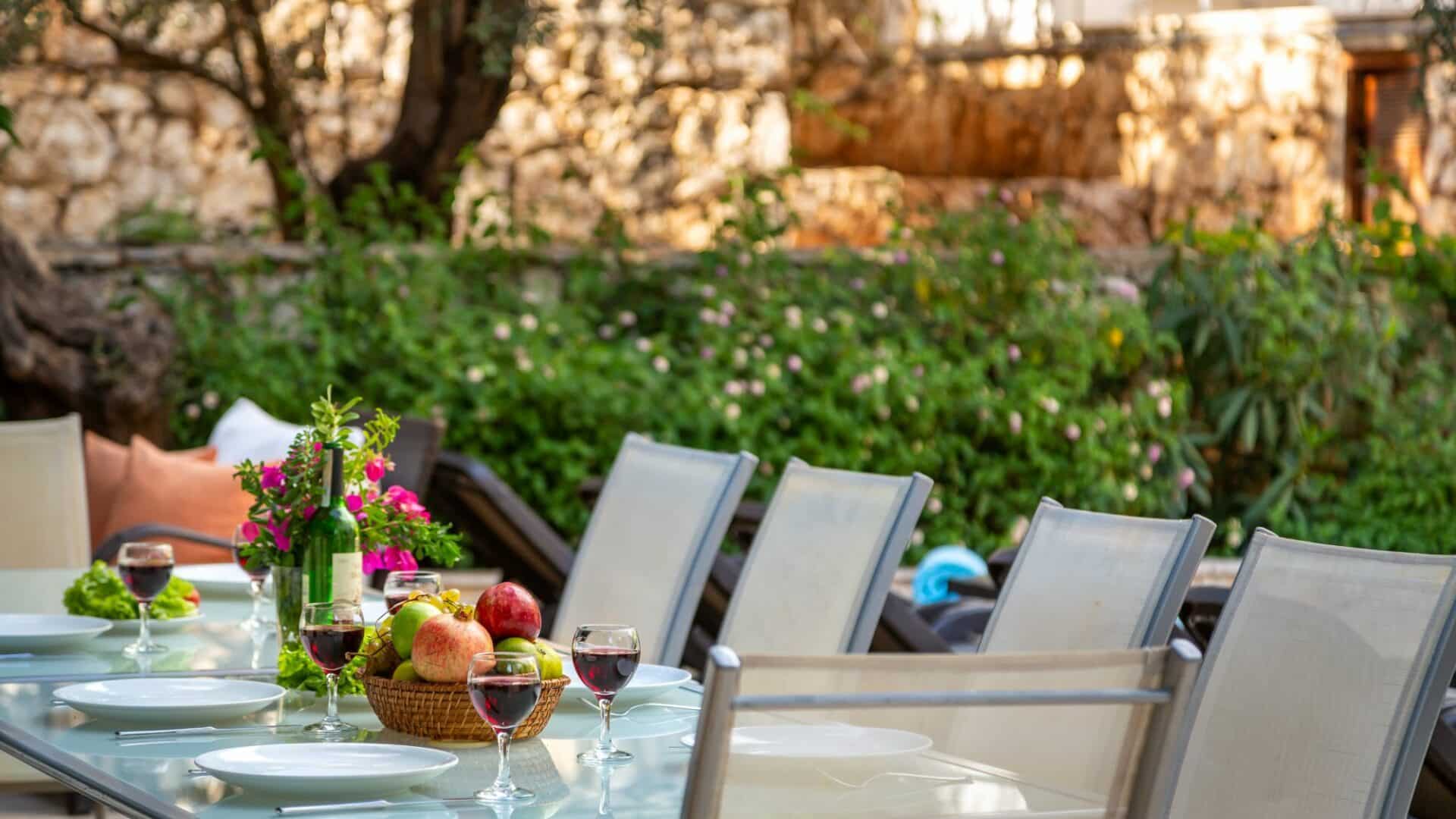 Villa Likya Kalkan alfresco dining terrace