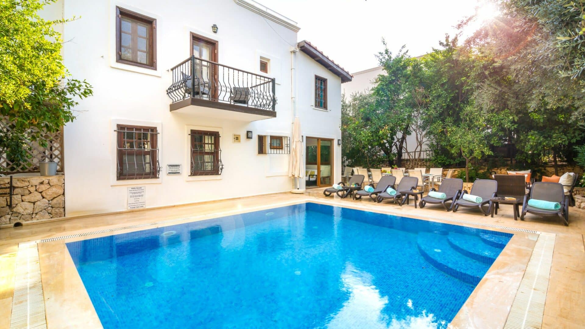 Villa Likya Kalkan large pool terrace