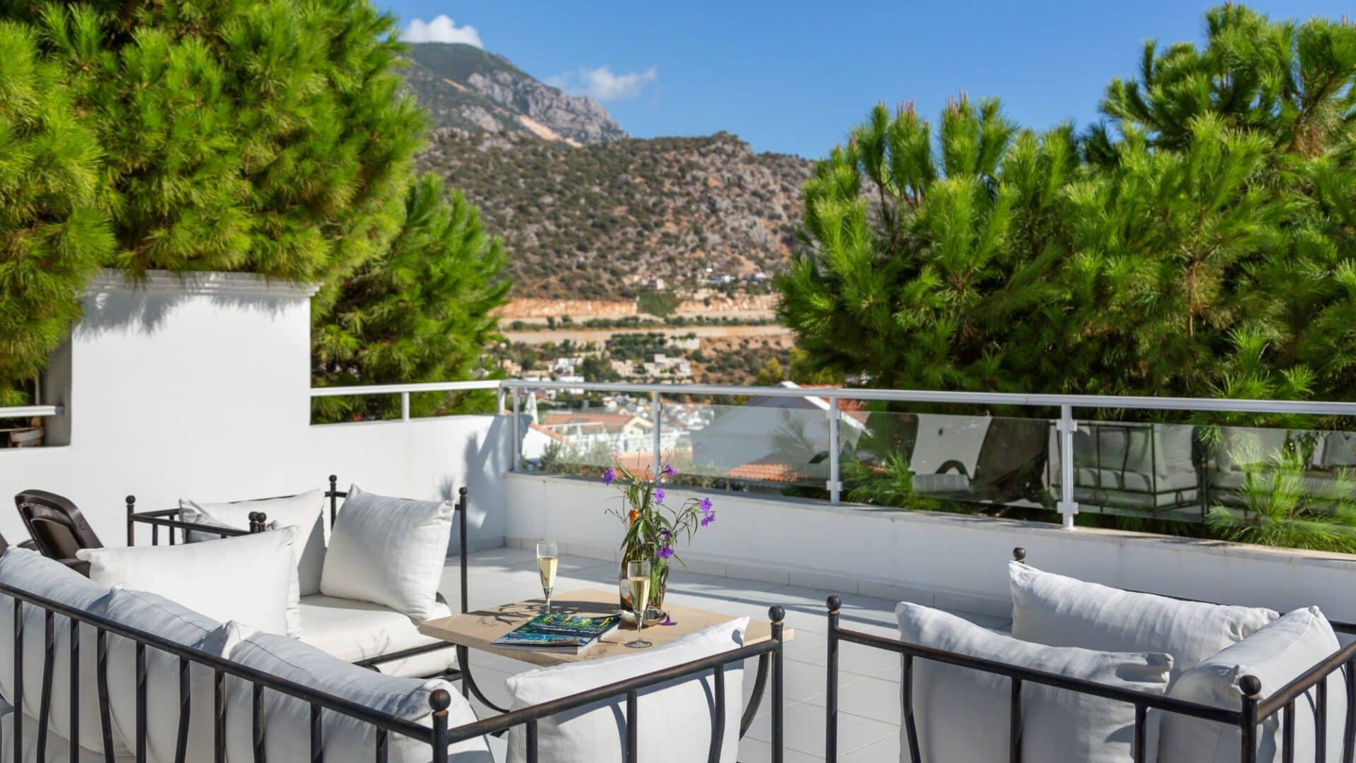 Villa Likya Kalkan peaceful moments on the furnished roof terrace