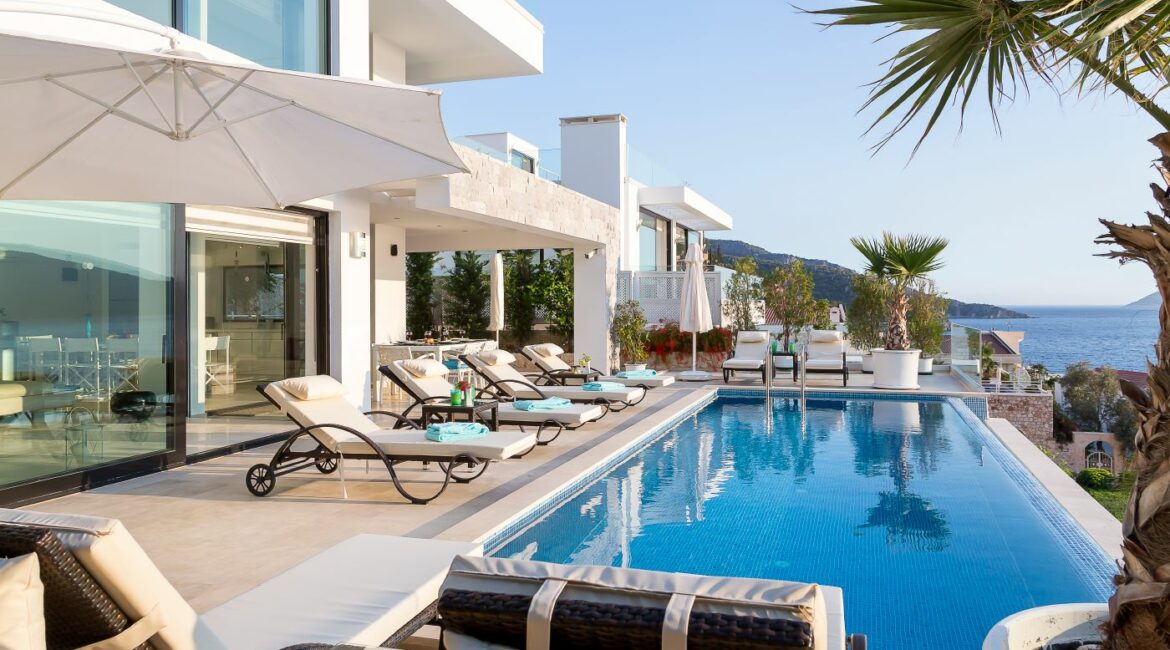 Villa Afsana Kalkan furnished terrace and pool