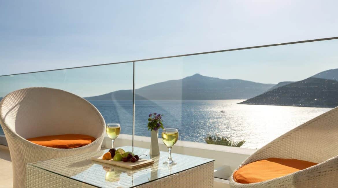 Villa Afsana Kalkan furnished terrace with comfy seating area