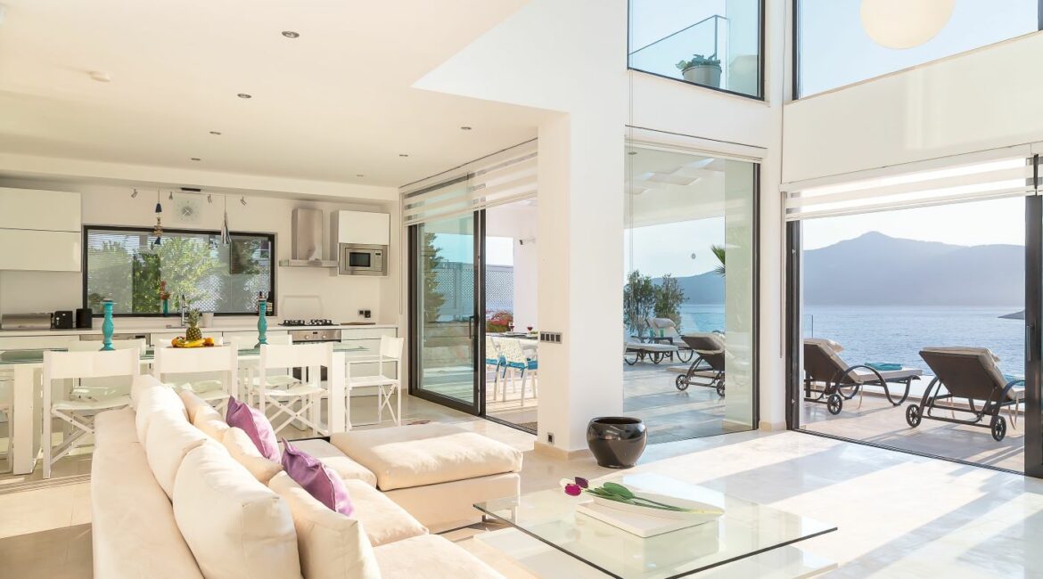 Villa Afsana Kalkan open plan living sitting and dining room