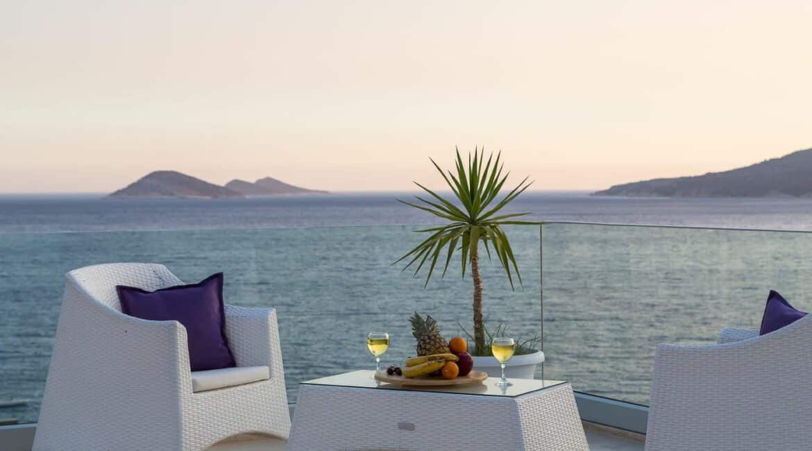 Villa Afsana Kalkan rooftop furnished terrace and sea views