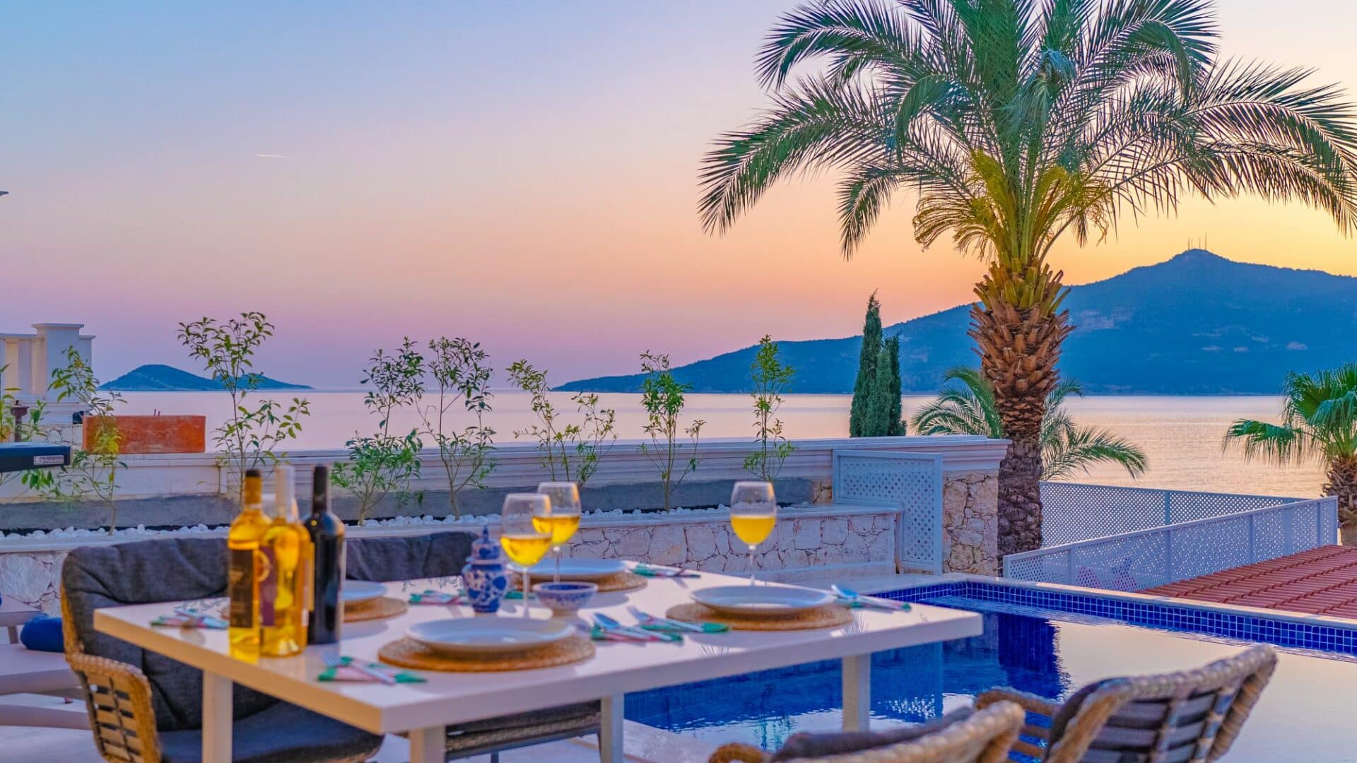 Villa Bahce Kalkan alfresco dining area