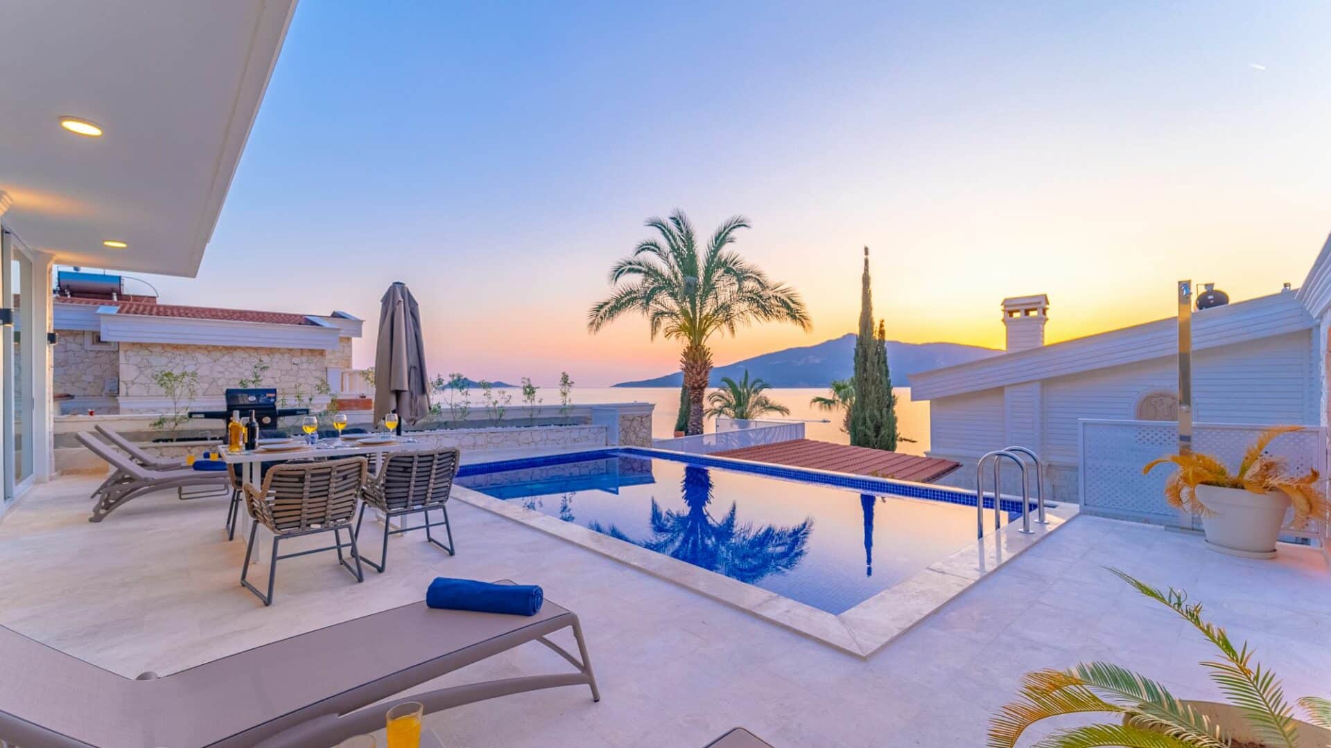 Villa Bahce Kalkan sunset views