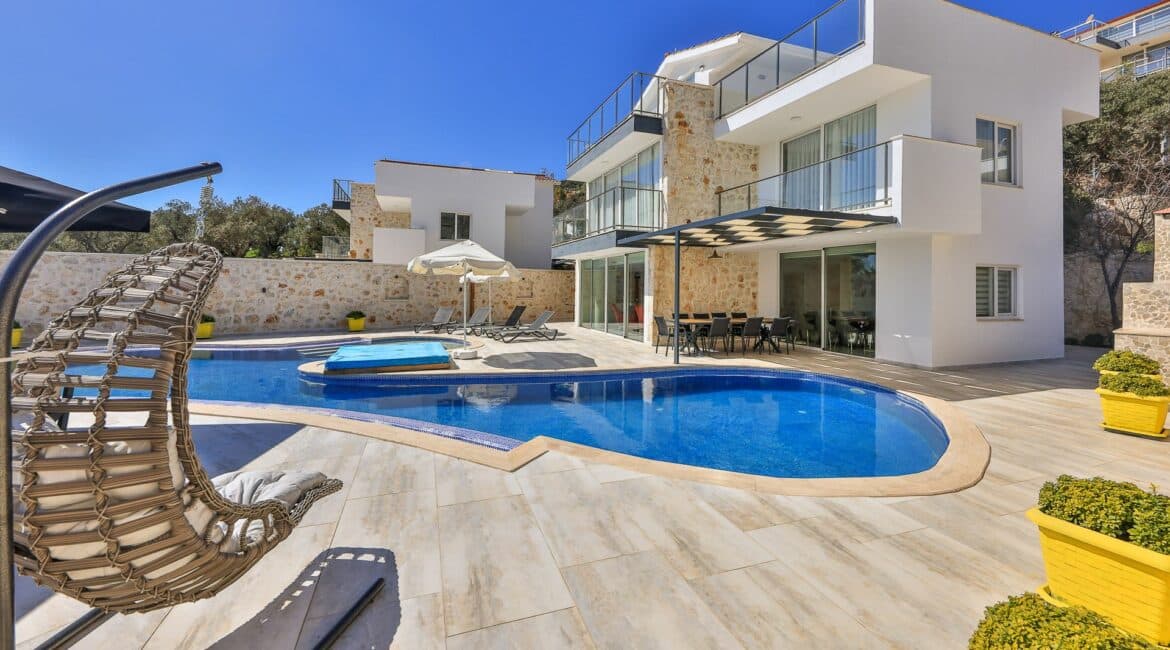 Villa Elia Kalkan large outside space and exterior of the villa