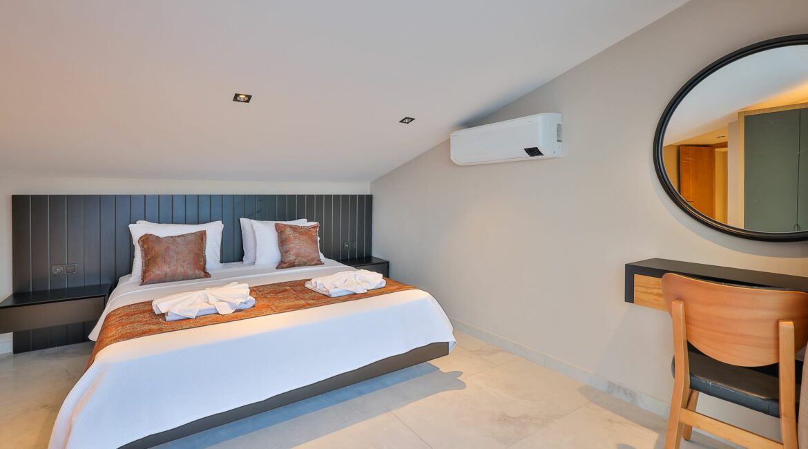 Villa Overseas Kalkan double bedroom modern interiors