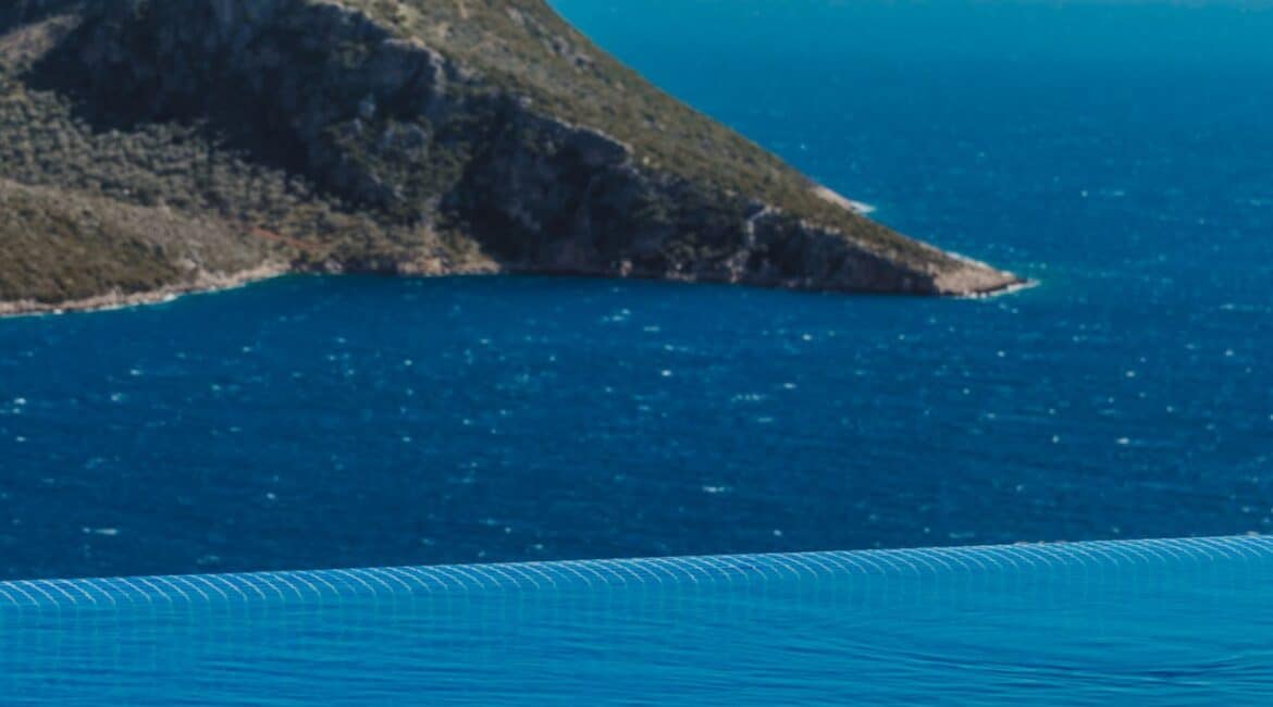 Villa Aslan swimming pool and Kalkan bay views