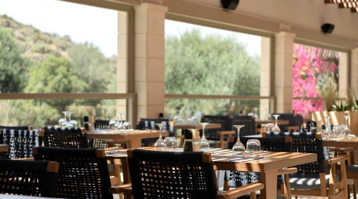 Paralos Irini Mare Agia Galini Crete elegant dining space