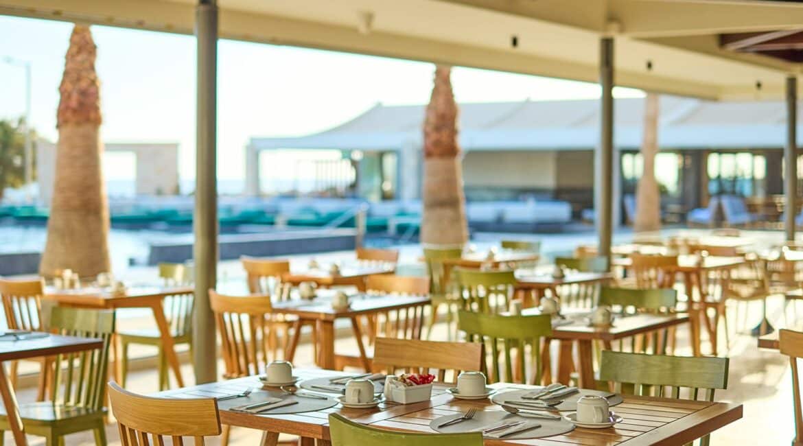 Paralos Kosta Alimia Beach Crete breakfast setting