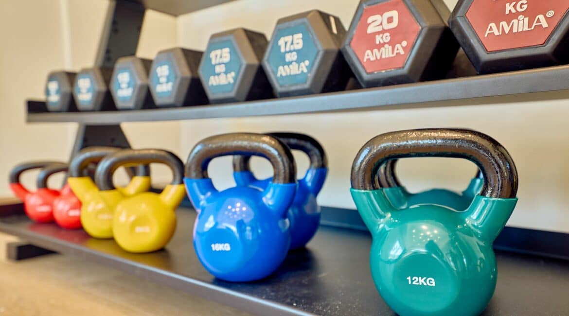 Paralos Kosta Alimia Crete Gym kettle bells