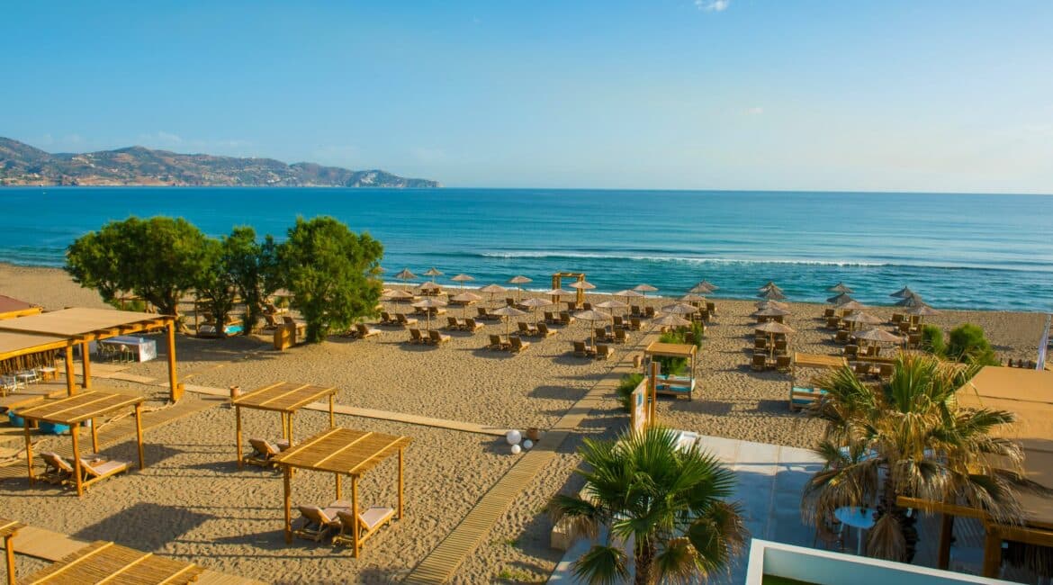 Paralos Lifestyle Beach Crete immaculate beachfront setting