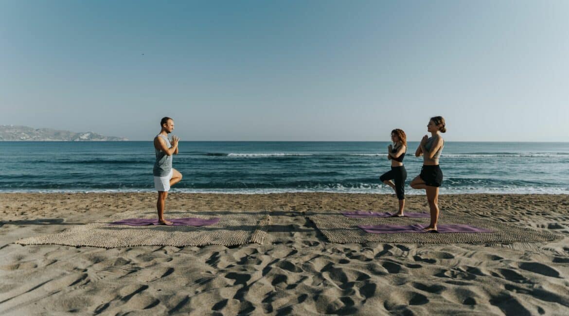 Paralos Lifestyle Beach Crete yoga on the beach