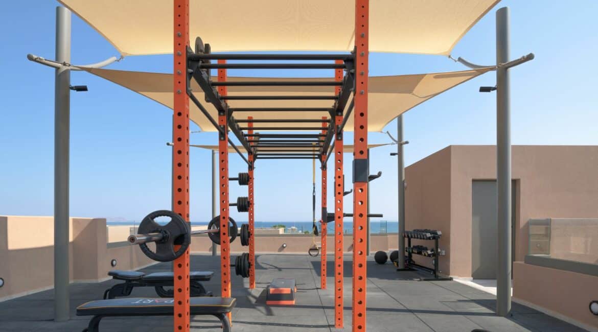 Paralos Venus Suites Crete Rooftop gym