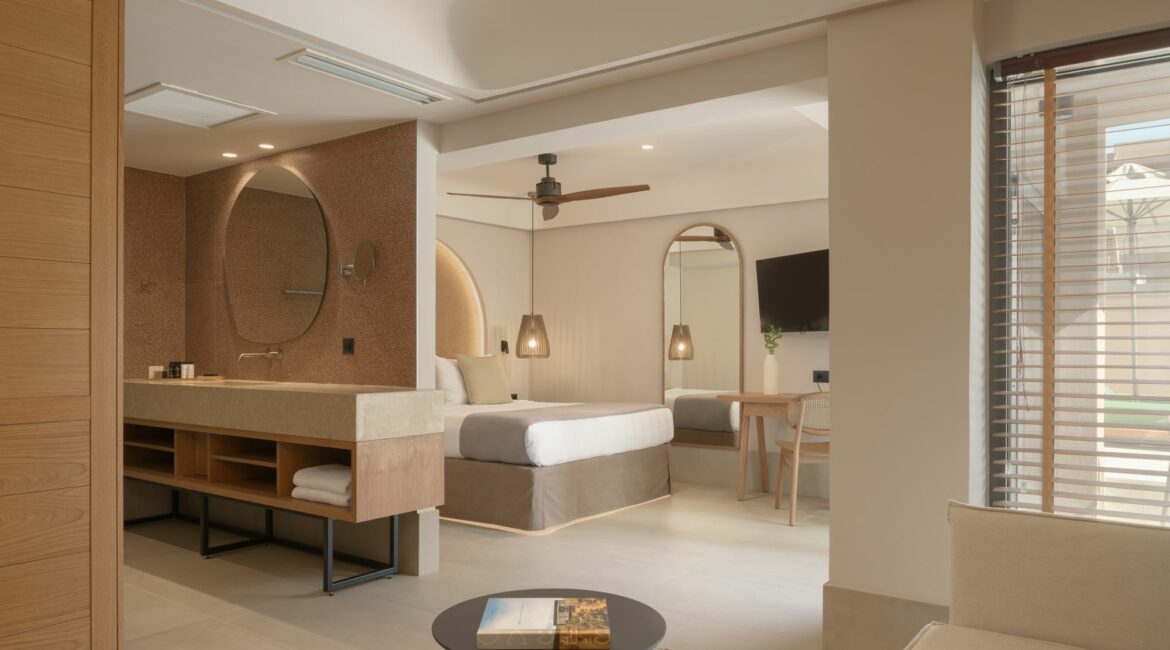Paralos Venus Suites Crete beautifully prepared bedrooms
