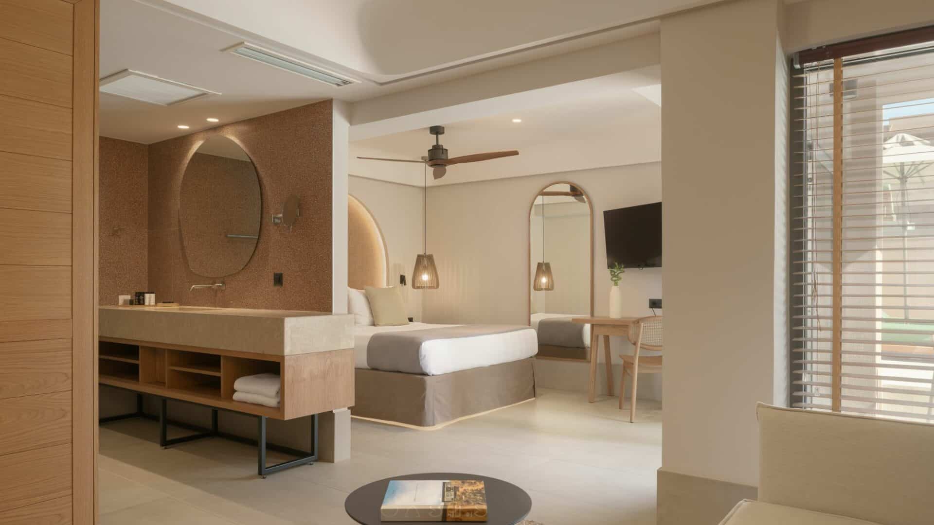 Paralos Venus Suites Crete beautifully prepared bedrooms