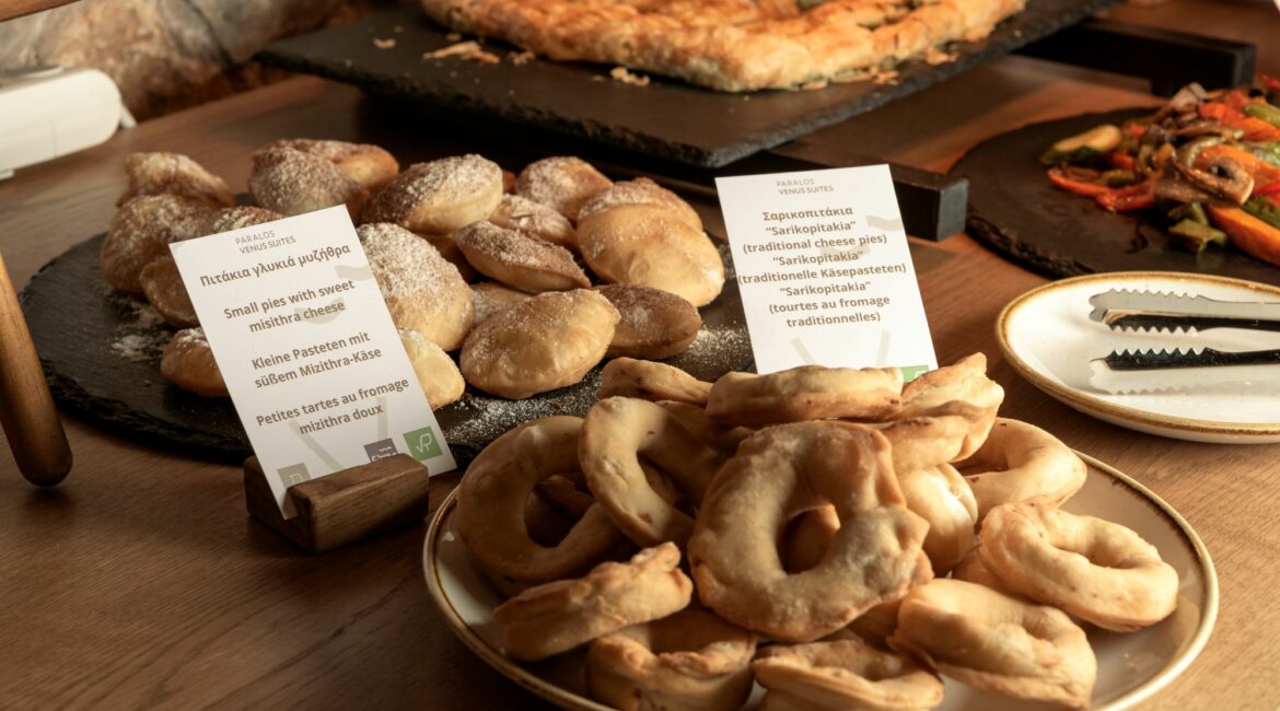 Paralos Venus Suites Crete delicious breakfast choices