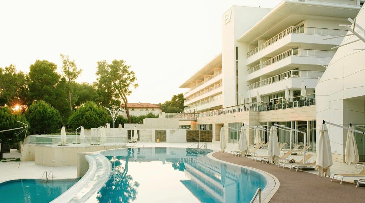Bellevue Hotel Losinj Croatia swimming pools and hotel building