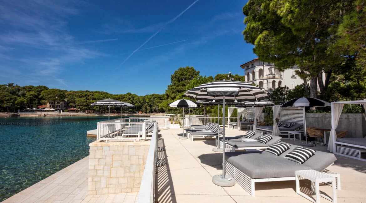 Bellevue Hotel beach club and sea access Losinj Croatia