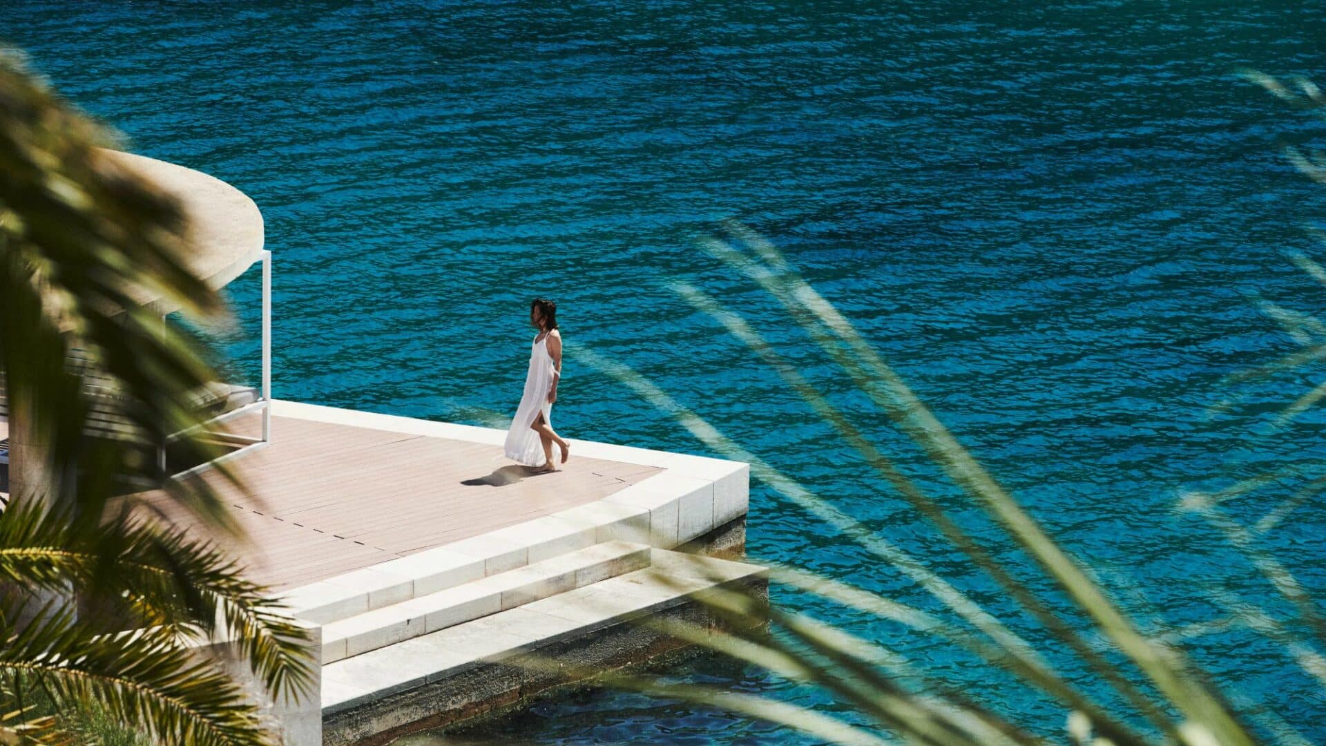 Boutique Hotel Alhambra sun soaked bathing platforms with sea access Losinj Croatia