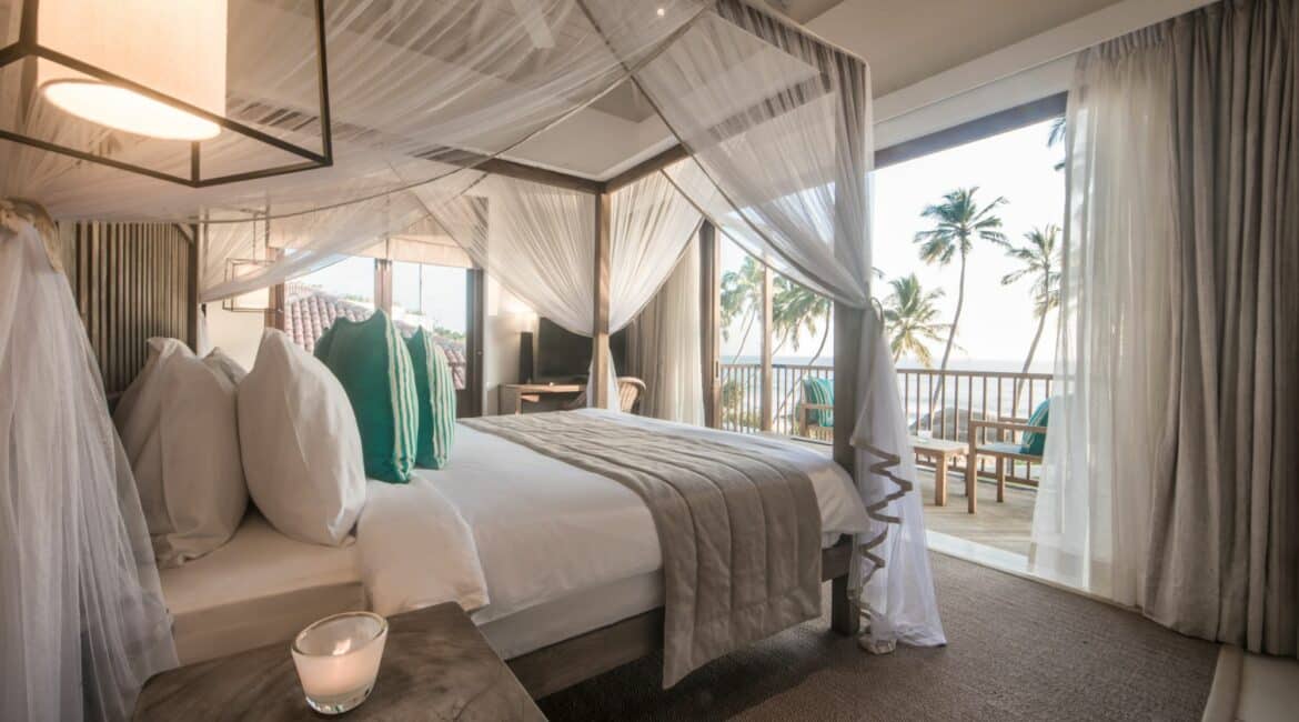 Kumu Beach Balapitiya Sri Lanka Oceanview Bedroom stunning interiors with awe-inspiring sea views