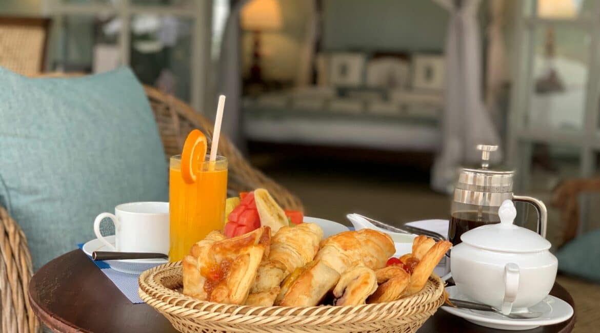The Villa Bentota Breakfast on the terrace the perfect start to the day