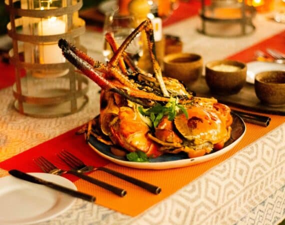 Fresh crab dish served beachside at The Villa Bentota – a signature seafood special capturing the flavours of Sri Lanka’s south coast.