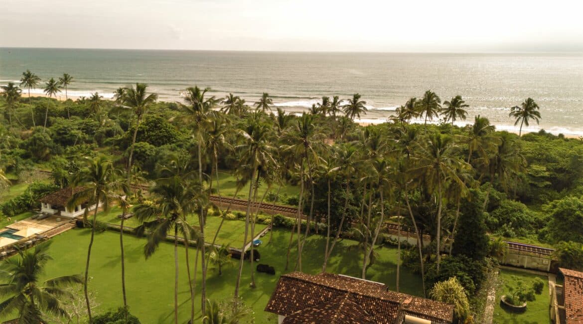 The Villa Bentota beach and palms